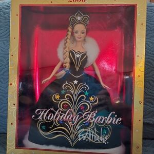 Barbie Holiday Doll with Black and Gold Dress
